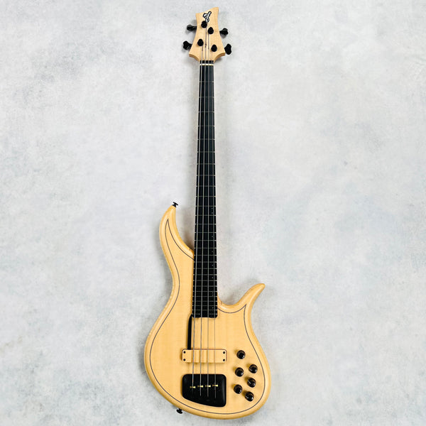 F Bass AC4 Alain Caron Signature Chambered 4-String Bass - Natural - 2