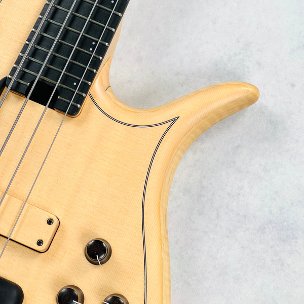 F Bass AC4 Alain Caron Signature Chambered 4-String Bass - Natural - 6