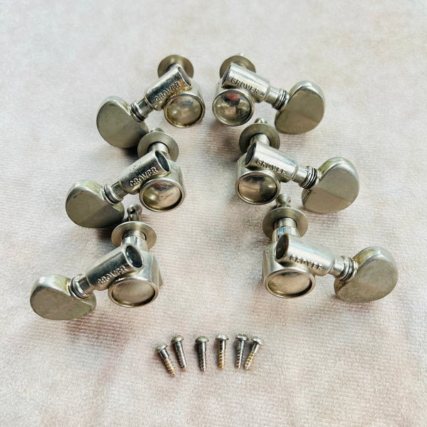 Grover 3x3 Milk Bottle Rotomatic Tuners 70s - Nickel - 1