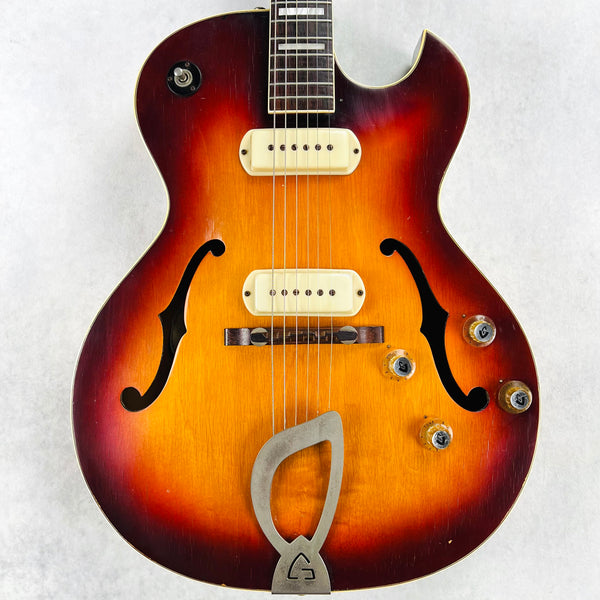 1961 Guild CE-100 DP Hollow Body Vintage Electric Guitar - Sunburst - 1