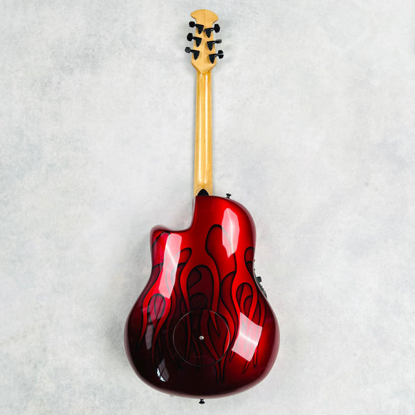 Ovation 1778T Elite - Candy Apple Red Hot Rod Flames - 12