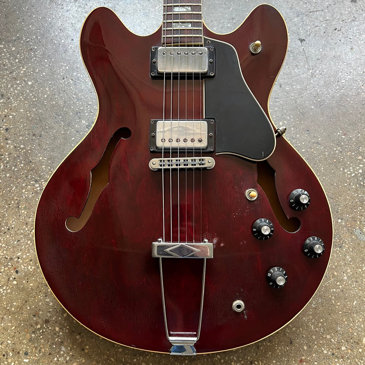 【リペア必須】【希少】ES-335 TD 1976 1976 Gibson ES-335TD Specs - Wine Red | Tone Wolf