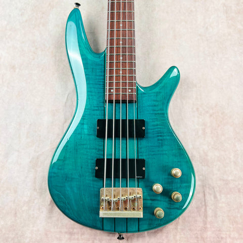 1994 Ibanez SR1205 Specs - Transparent Turquoise