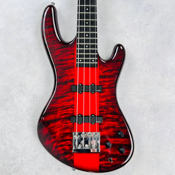 2002 ESP SSN NJJ-I Natin Signature Bass Specs - Transparent Red