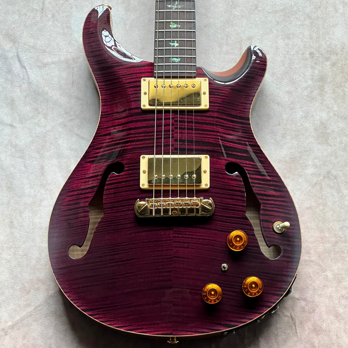 2003 PRS Hollowbody II Piezo Artist Package Specs - Raspberry | Tone Wolf