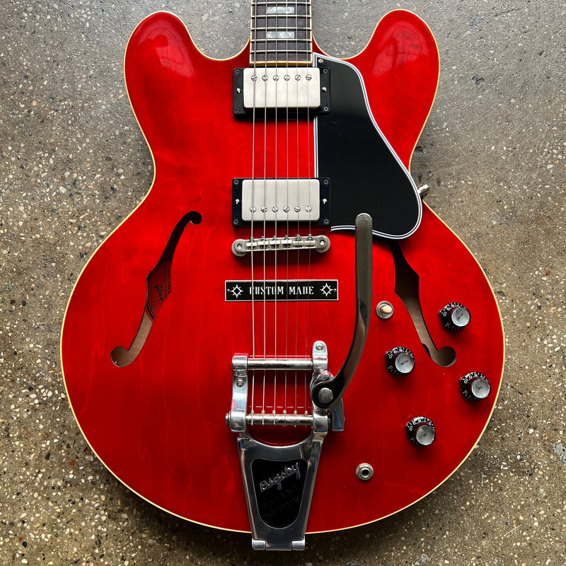Gibson Custom Shop Memphis '63 ES-335 Block with Bigsby & Tom Holmes Pickups 2008 - Cherry - 1