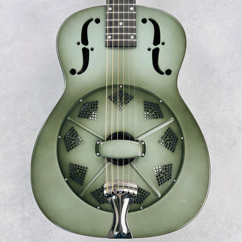 National Reso-Phonic NRP 14-Fret Round Neck Resonator 2011 Green Silver Burst Specifications