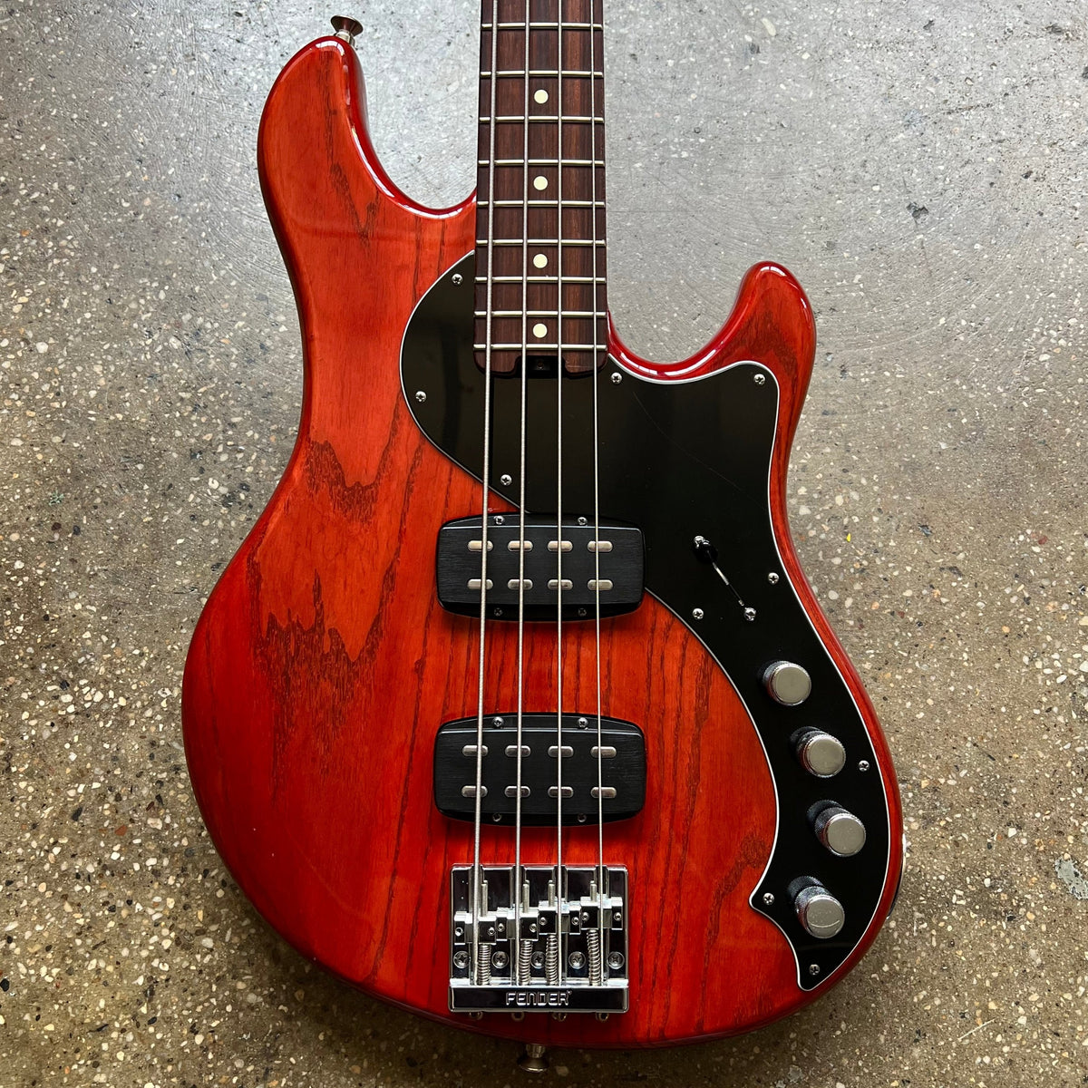 2013 Fender American Deluxe Dimension Bass IV HH Specs - Cayenne