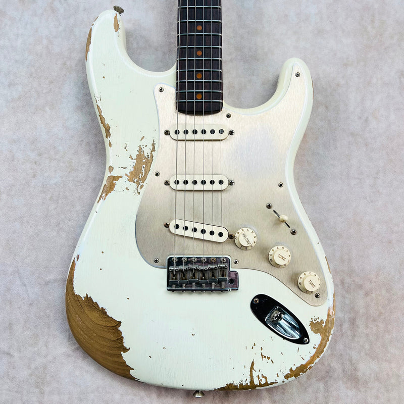 Fender Custom Shop 1959 Stratocaster Roasted Heavy Relic 2018 - Aged Olympic White