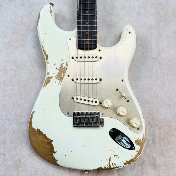 2018 Fender Custom Shop Ltd 1959 Stratocaster Roasted Heavy Relic Specs - Aged Olympic White