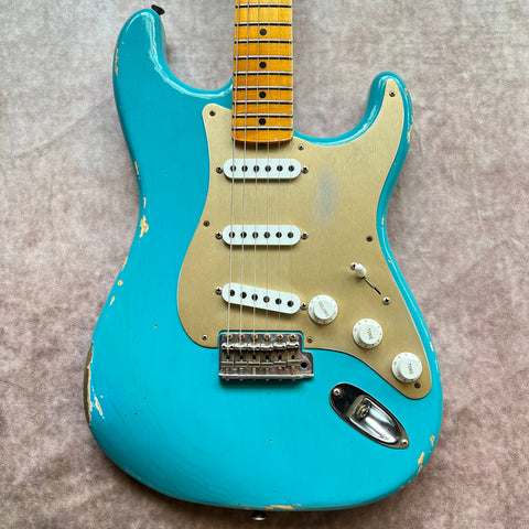 2020 Fender Custom Shop Ltd '55 Dual-Mag Stratocaster Relic Aged Taos Turquoise Specs