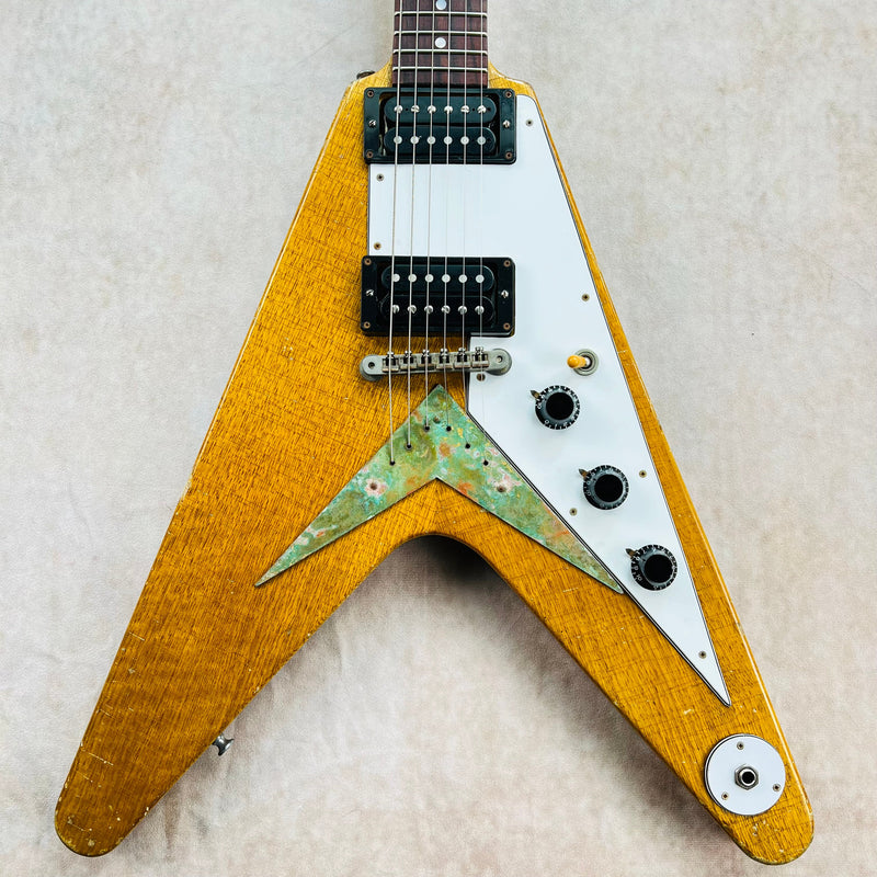 Custom Built '58 Korina Flying V Replica Heavy Aged 2023 - Antique Natural