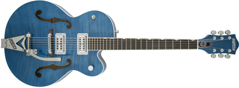 Gretsch G6120SH-HBLU Brian Setzer 2-Tone Hot Rod with Bigsby TV Jones Setzer Pickups Harbor Blue Specifications