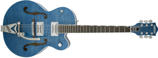 Gretsch G6120SH-2T Brian Setzer Signature 2-Tone Hot Rod Hollow Body Bigsby 2-Tone Harbor Blue Specs