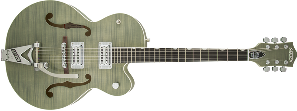 Gretsch G6120SH-2T Brian Setzer Signature 2-Tone Hot Rod Hollow Body Bigsby 2-Tone Highland Green Specs