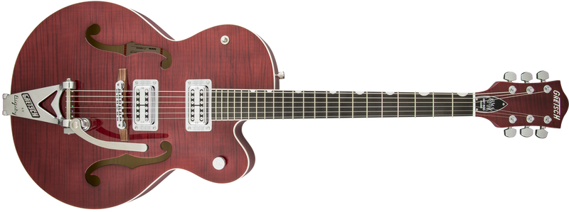Gretsch G6120SH-RRED Brian Setzer 2-Tone Hot Rod with Bigsby TV Jones Setzer Pickups Roman Red Specifications