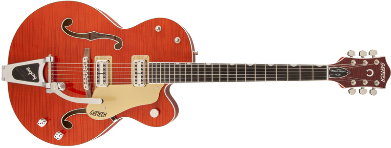 Gretsch G6120SSU-OFLM Brian Setzer Nashville with Bigsby TV Jones Setzer Pickups Tiger Flame Maple Urethane Specifications