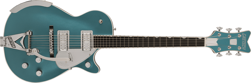 Gretsch G6134T-140 LTD 140th Double Platinum Penguin with String-Thru Bigsby Ebony Fingerboard Two-Tone Stone Platinum/Pure Platinum Specifications