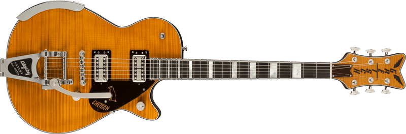 Gretsch G6134TFM-NH Nigel Hendroff Signature Penguin Ebony Fingerboard Amber Flame Specifications