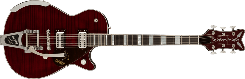 Gretsch G6134TFM-NH Nigel Hendroff Signature Penguin Ebony Fingerboard Dark Cherry Metallic Flame Specifications