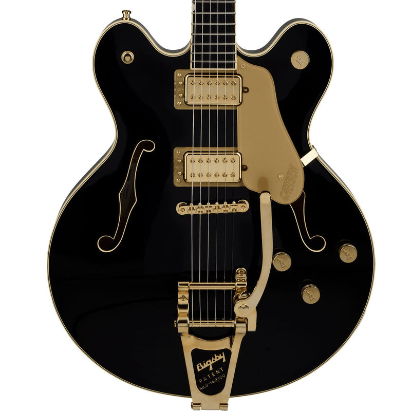 Gretsch Broadkaster LX Center Block with String-Thru Bigsby and Gold Hardware - Black - 1