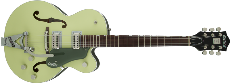 Gretsch G6118T-SGR Players Edition Anniversary with String-Thru Bigsby Filter'Tron Pickups 2-Tone Smoke Green Specifications
