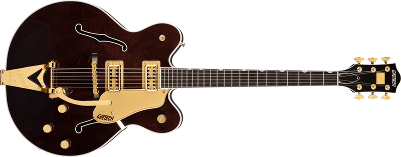 Gretsch G6122TG Players Edition Country Gentleman Hollow Body with String-Thru Bigsby and Gold Hardware Ebony Fingerboard Walnut Stain Specifications