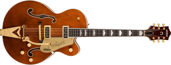 Gretsch G6120TG-DS Players Edition Nashville Hollow Body DS String-Thru Bigsby Gold Hardware Roundup Orange Specs