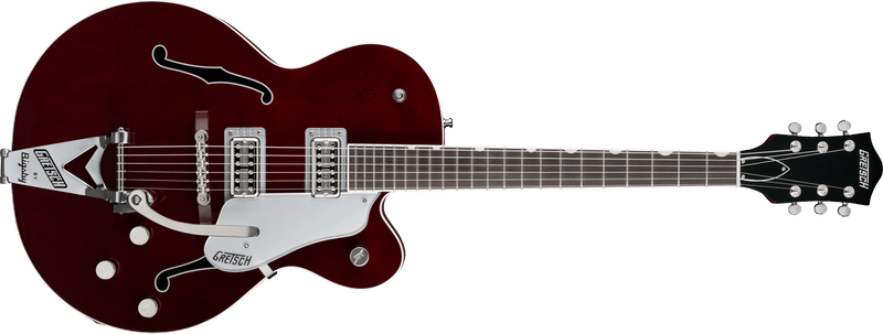 Gretsch G6119T-ET Players Edition Tennessee Rose Electrotone Hollow Body with String-Thru Bigsby Rosewood Fingerboard Dark Cherry Stain Specifications