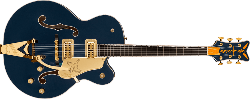 Gretsch G6136TG Players Edition Falcon Hollow Body with String-Thru Bigsby and Gold Hardware Ebony Fingerboard Midnight Sapphire Specifications