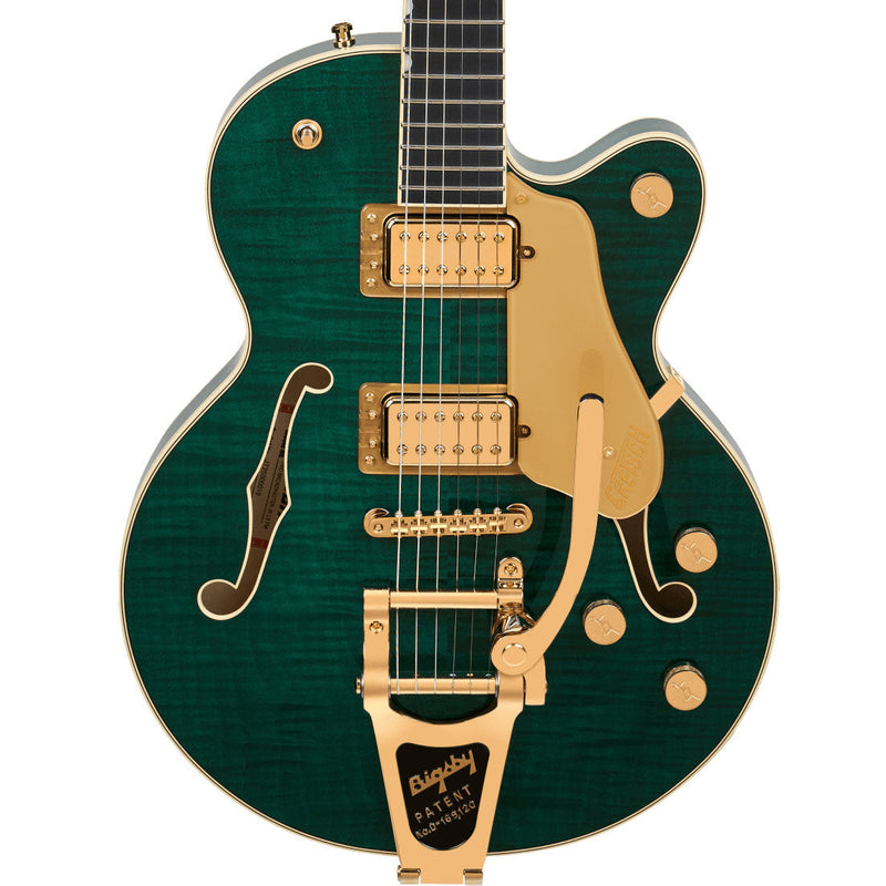 Gretsch Broadkaster Jr. LX Figured Center Block with String-Thru Bigsby and Gold Hardware - Tropic Aura - 1
