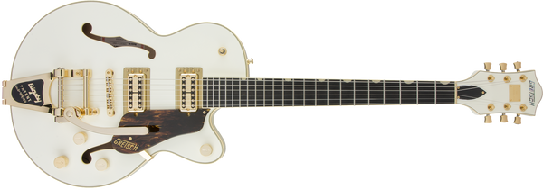 Gretsch G6659TG Players Edition Broadkaster Jr. Center Block Single-Cut Bigsby Gold Hardware Vintage White Specs