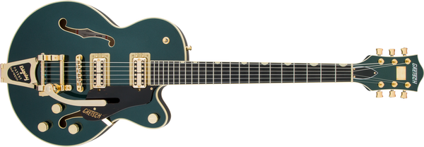 Gretsch G6659TG Players Edition Broadkaster Jr. Center Block Single-Cut Bigsby Gold Hardware Cadillac Green Specs