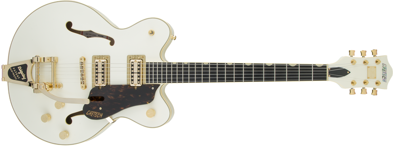 Gretsch G6609TG Players Edition Broadkaster Center Block Double-Cut with String-Thru Bigsby and Gold Hardware USA Full'Tron Pickups Vintage White Specifications
