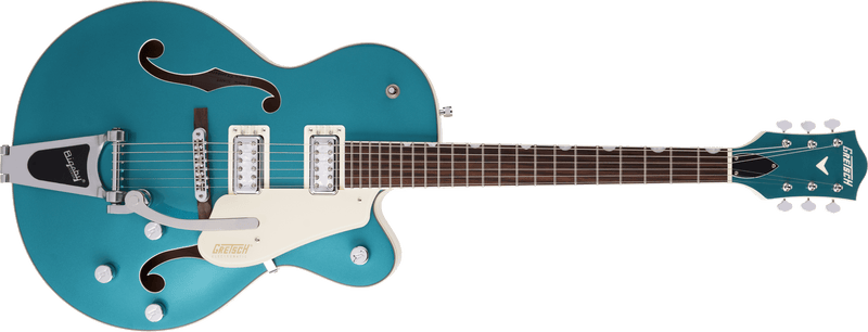 Gretsch G5410T Limited Edition Electromatic Tri-Five Hollow Body Single-Cut with Bigsby Rosewood Fingerboard Two-Tone Ocean Turquoise/Vintage White Specifications
