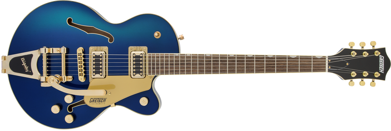 Gretsch G5655TG Electromatic Center Block Jr. Single-Cut with Bigsby and Gold Hardware Laurel Fingerboard Azure Metallic Specifications