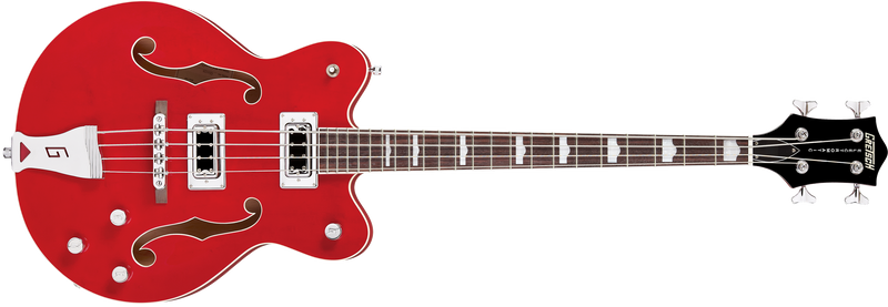 Gretsch G5442BDC Electromatic Hollow Body 30.3" Short Scale Bass Rosewood Fingerboard Transparent Red Specifications