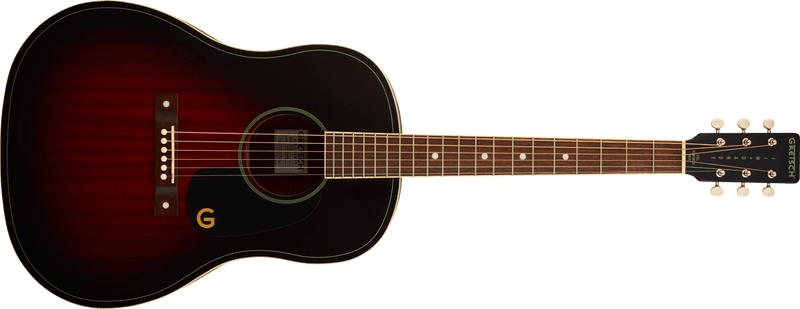 Gretsch Jim Dandy Dreadnought Walnut Fingerboard Black Pickguard Deep Cherry Burst Specifications