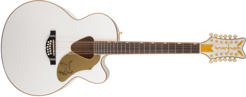 Gretsch G5022CWFE-12 Rancher Falcon Jumbo 12-String Cutaway Electric Fishman Pickup System White Specifications