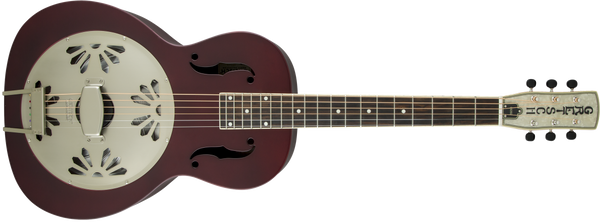 Gretsch G9202 Honey Dipper Special Round-Neck Brass Body Resonator Oxblood Red Specs
