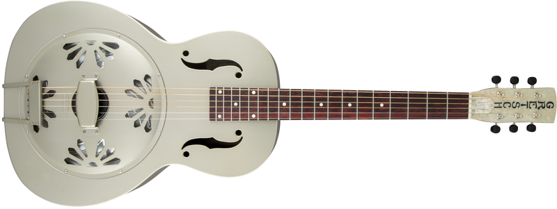 Gretsch G9201 Honey Dipper Round-Neck Brass Body Biscuit Cone Resonator Guitar Shed Roof Finish Specifications