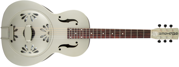 Gretsch G9201 Honey Dipper Round-Neck Brass Body Resonator Weathered "Pump House Roof" Specs