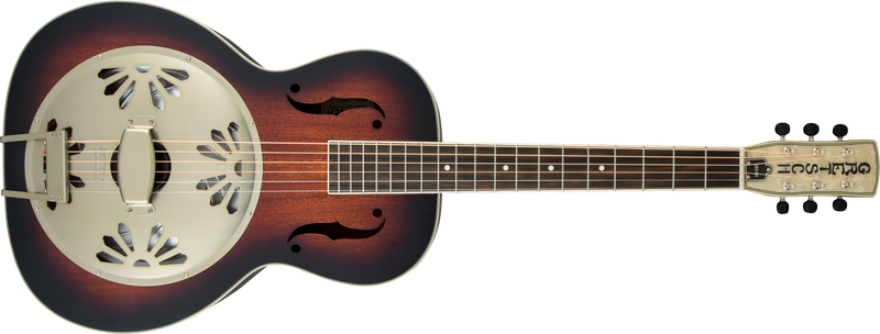 Gretsch G9240 Alligator Round-Neck Mahogany Body Biscuit Cone Resonator Guitar 2-Color Sunburst Specifications