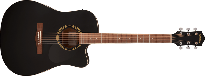 Gretsch Prelude D100CE Dreadnought Cutaway Acoustic/Electric Walnut Fingerboard Black Specifications