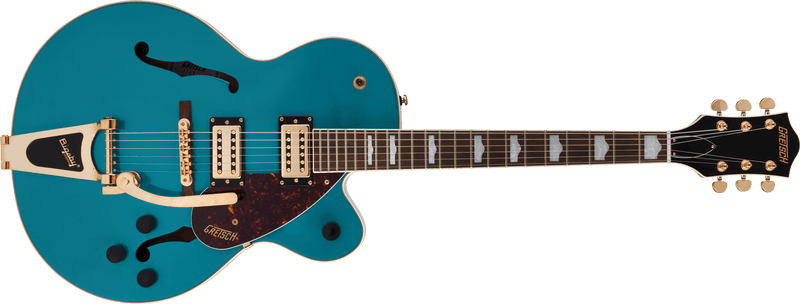Gretsch G2410TG Streamliner Hollow Body Single-Cut with Bigsby and Gold Hardware Laurel Fingerboard Ocean Turquoise Specifications