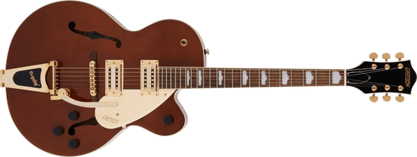 Gretsch G2410TG Streamliner Hollow Body Single-Cut Bigsby Gold Hardware Single Barrel Stain Specs