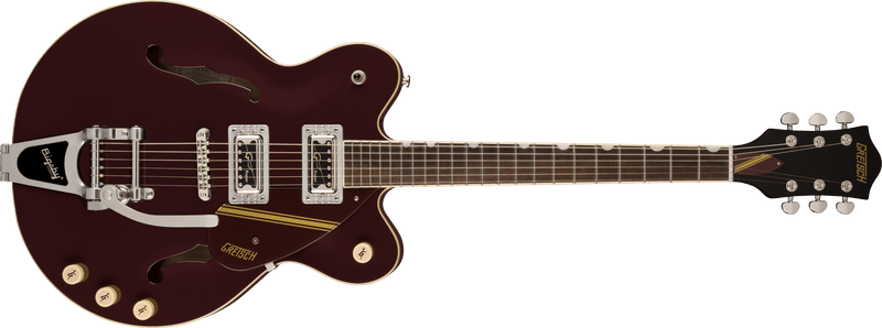 Gretsch G2604T Limited Edition Streamliner Rally II Center Block with Bigsby Laurel Fingerboard Two-Tone Oxblood/Walnut Stain Specifications