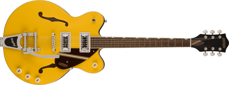 Gretsch G2604T Limited Edition Streamliner Rally II Center Block with Bigsby Laurel Fingerboard Two-Tone Bamboo Yellow/Copper Metallic Specifications