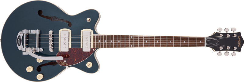 Gretsch G2655T-P90 Streamliner Center Block Jr. Double-Cut P90 with Bigsby Laurel Fingerboard Two-Tone Midnight Sapphire and Vintage Mahogany Stain Specifications