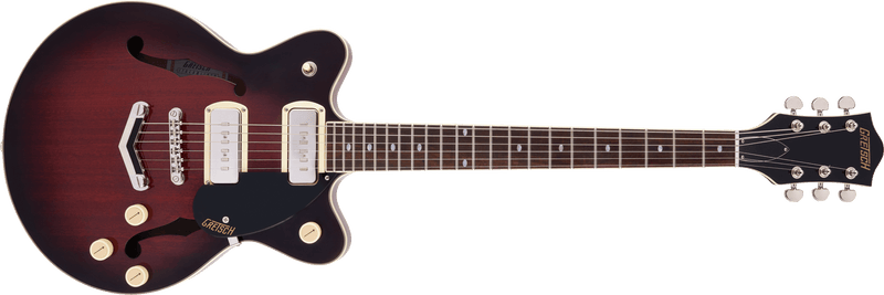 Gretsch G2655-P90 Streamliner Center Block Jr. Double-Cut P90 with V-Stoptail Laurel Fingerboard Claret Burst Specifications